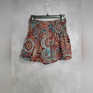 Bohemian -boho- Indie Festival Shorts Mandala Pattern  Size Large